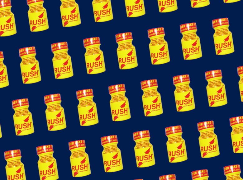 Poppers Wirkung / poppers effects. Symbolbild: Viele kleine Fläschchen des berühmten Rush Poppers. Englisch: Symbolic image: Many small bottles of the famous Rush Poppers.