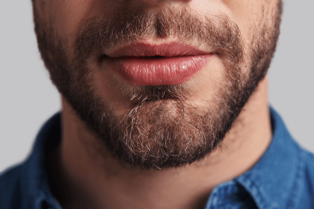 Blowjob Fetisch Symbolbild. Sinnlicher Männermund. Englisch: Blowjob fetish symbol picture: Sensual man's mouth.